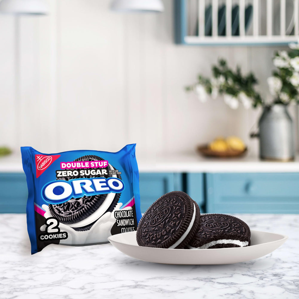 OREO office desk with snack pack for a quick work break.