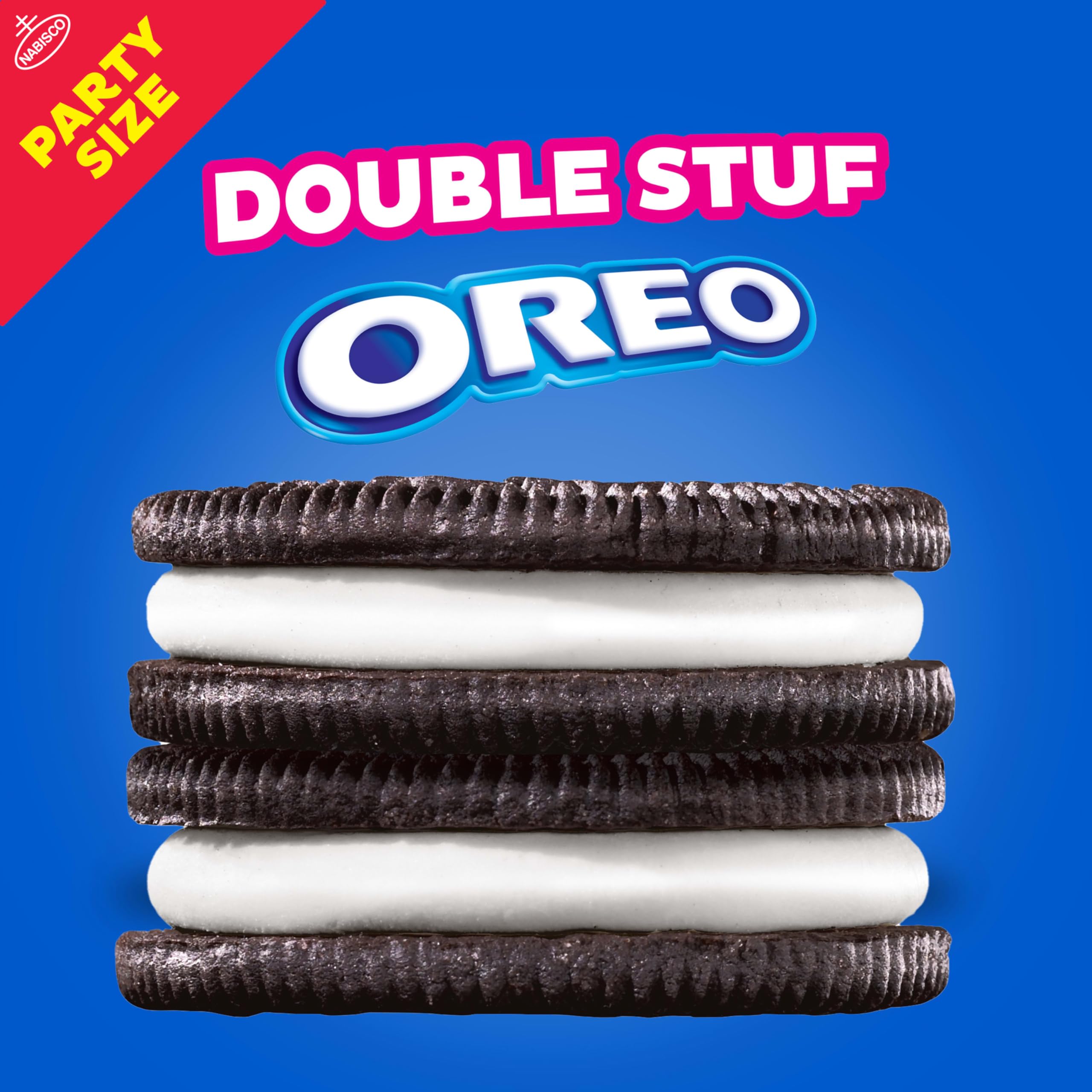 OREO party-size pack with easy-pull tab, ready for sharing.