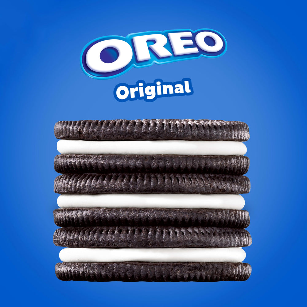 OREO Real Cocoa wafers display rich chocolate texture for a indulgent bite