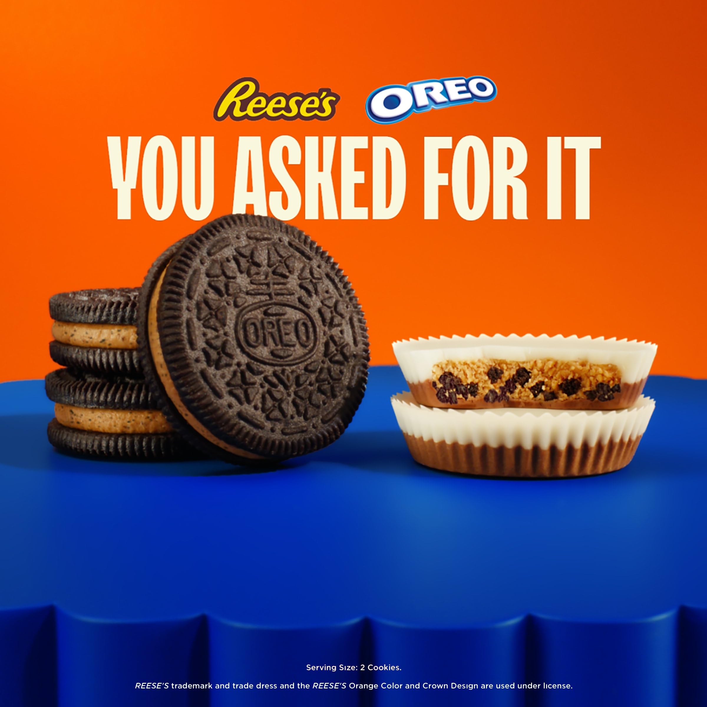 OREO REESE'S easy-pull tab packaging for quick, fresh-snack access.