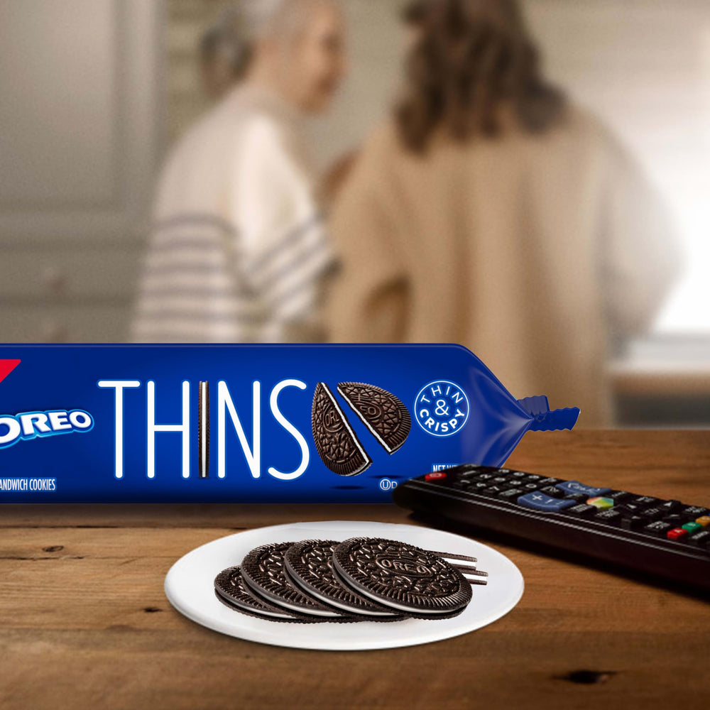 OREO Thins in a lunchbox, ideal portable snack for school or work.