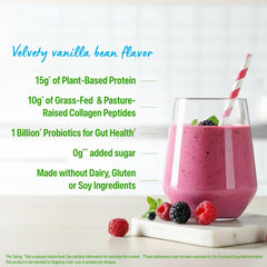 orgain probiotics bottle label emphasizing 1B CFU for gut support