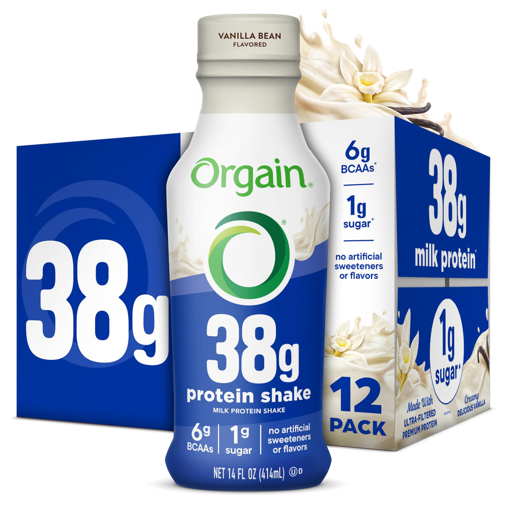 Orgain 38g Protein Shake Vanilla bottle on-the-go fueling