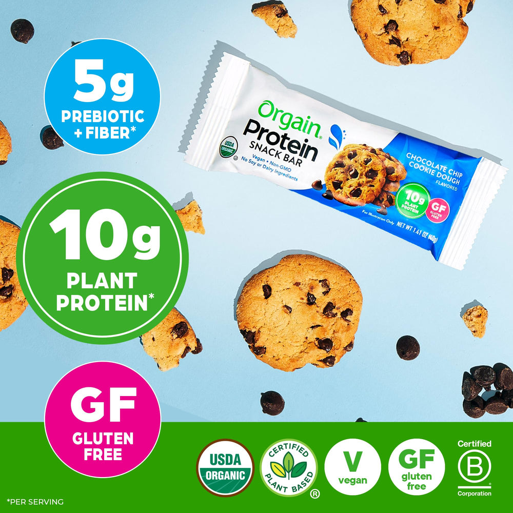 Orgain bar ingredients highlight plant-based protein blend for daily energy