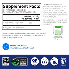 Orgain Creatine Monohydrate powder and scoop