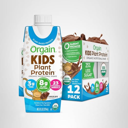 Orgain dairy-free soy-free packaging reinforces allergen-conscious kid nutrition