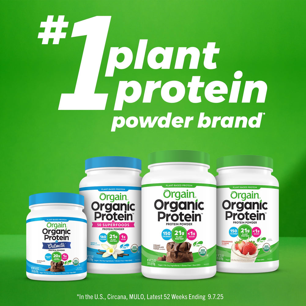 Orgain Fruity Cereal finished smoothie ready for a protein boost