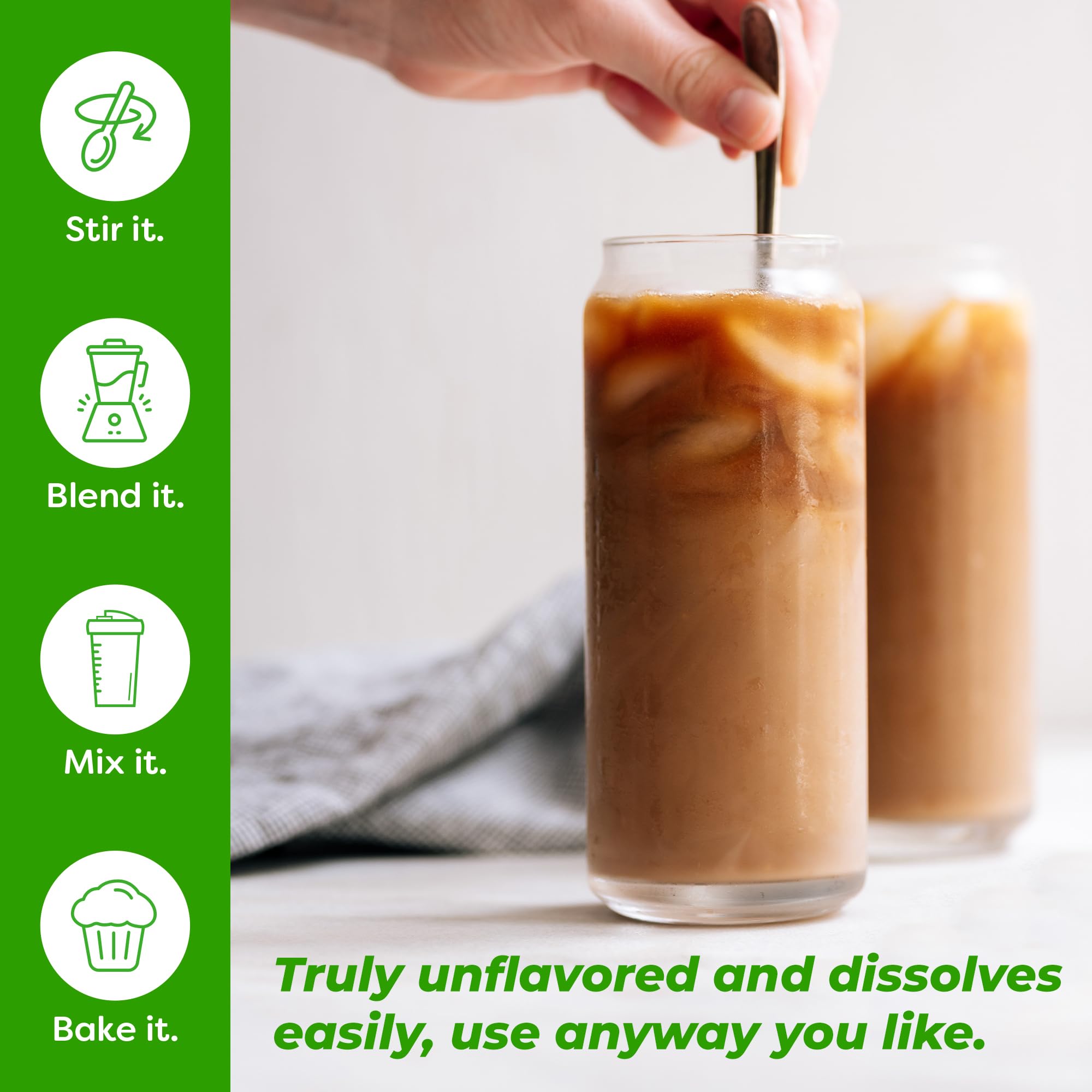 Orgain grass-fed collagen sourcing and quality graphic.