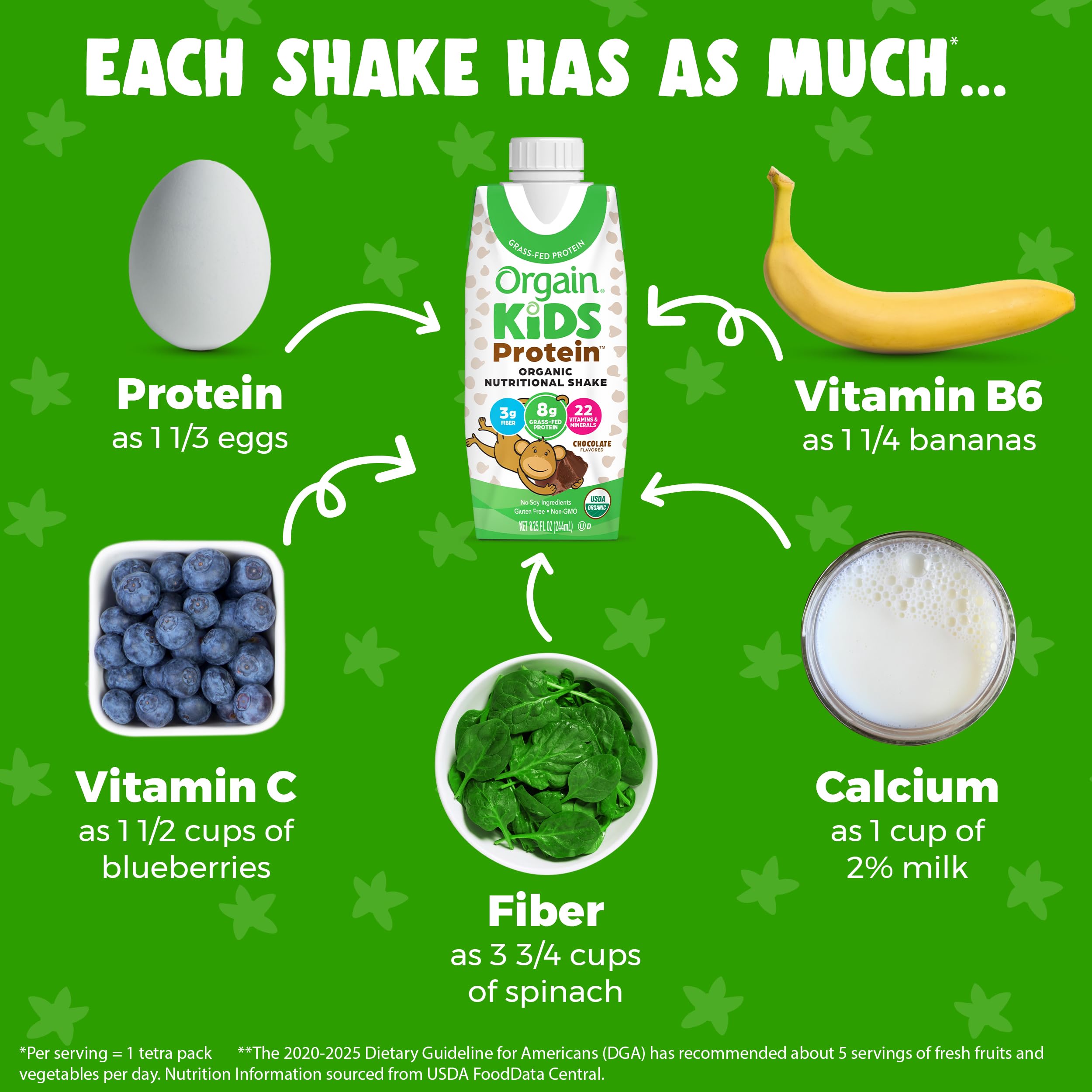 Orgain shake with serving spoon ready to snack.
