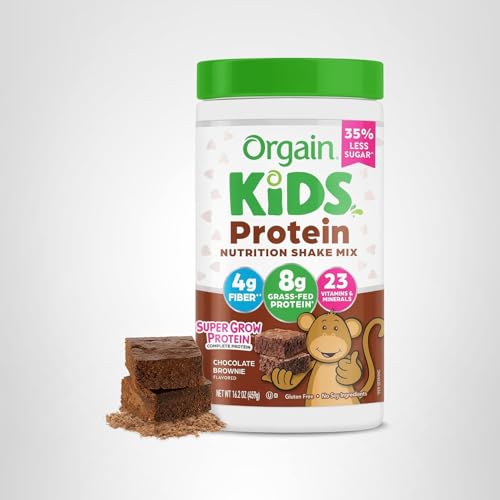 Orgain Kids Protein Powder Chocolate Brownie serving pouch for lunches