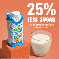 Orgain Kids Protein Strawberry fruit and veggie blend shot.