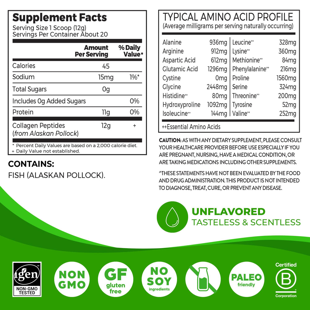 Orgain Marine Collagen scoop measuring a 12g serving for easy prep