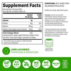 Orgain collagen powder scoop enabling convenient daily collagen routine.