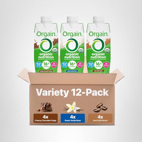 Orgain multi-vitamin mineral label on carton for daily nutrition support.