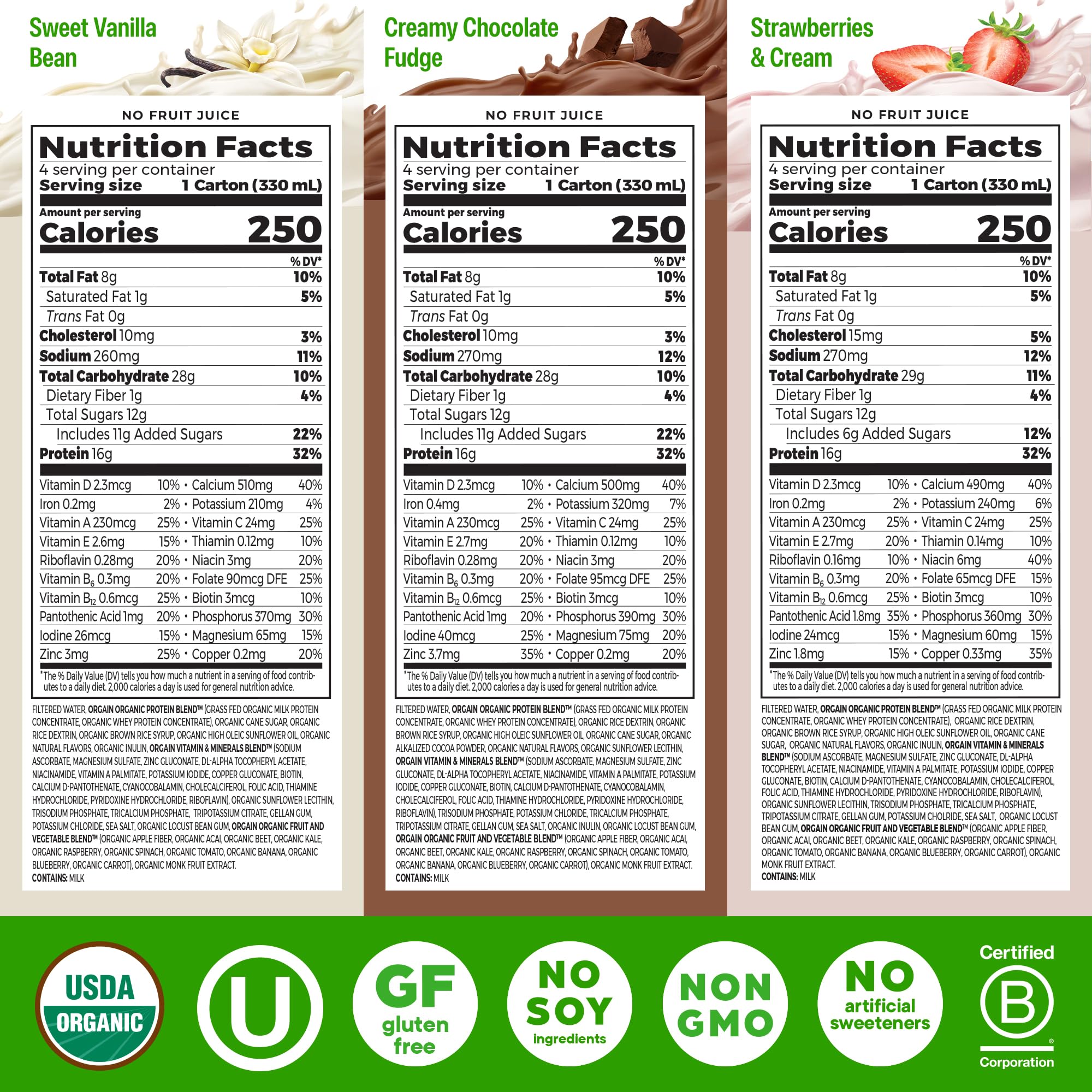 Orgain nutritional shake vanilla bottle — creamy on-the-go protein