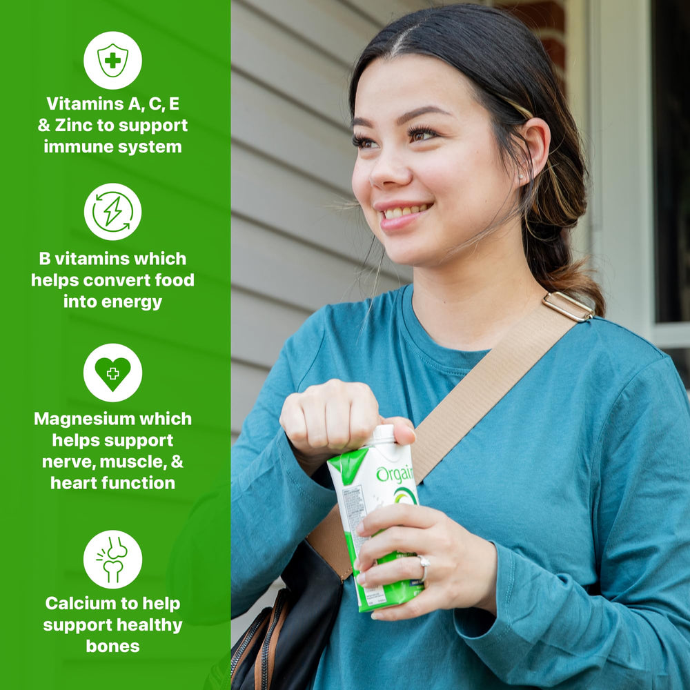 Orgain nutritional shake label ingredients — clean, organic and non-GMO details