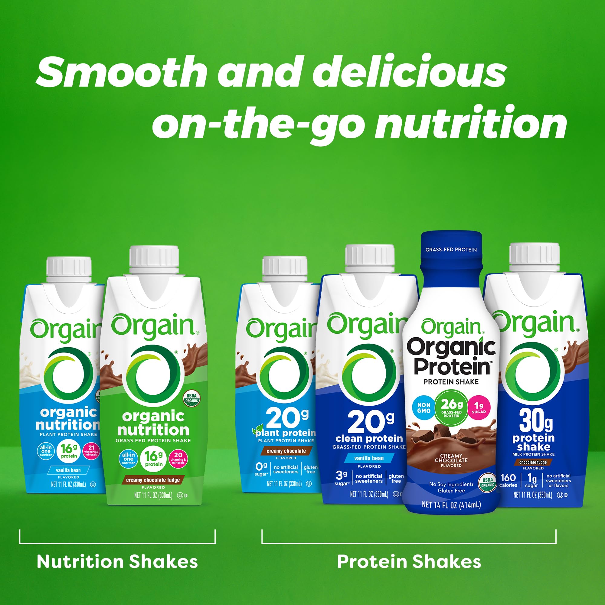 Orgain Organic Nutritional Shake serving-ready cup, ideal for quick meals or snacks
