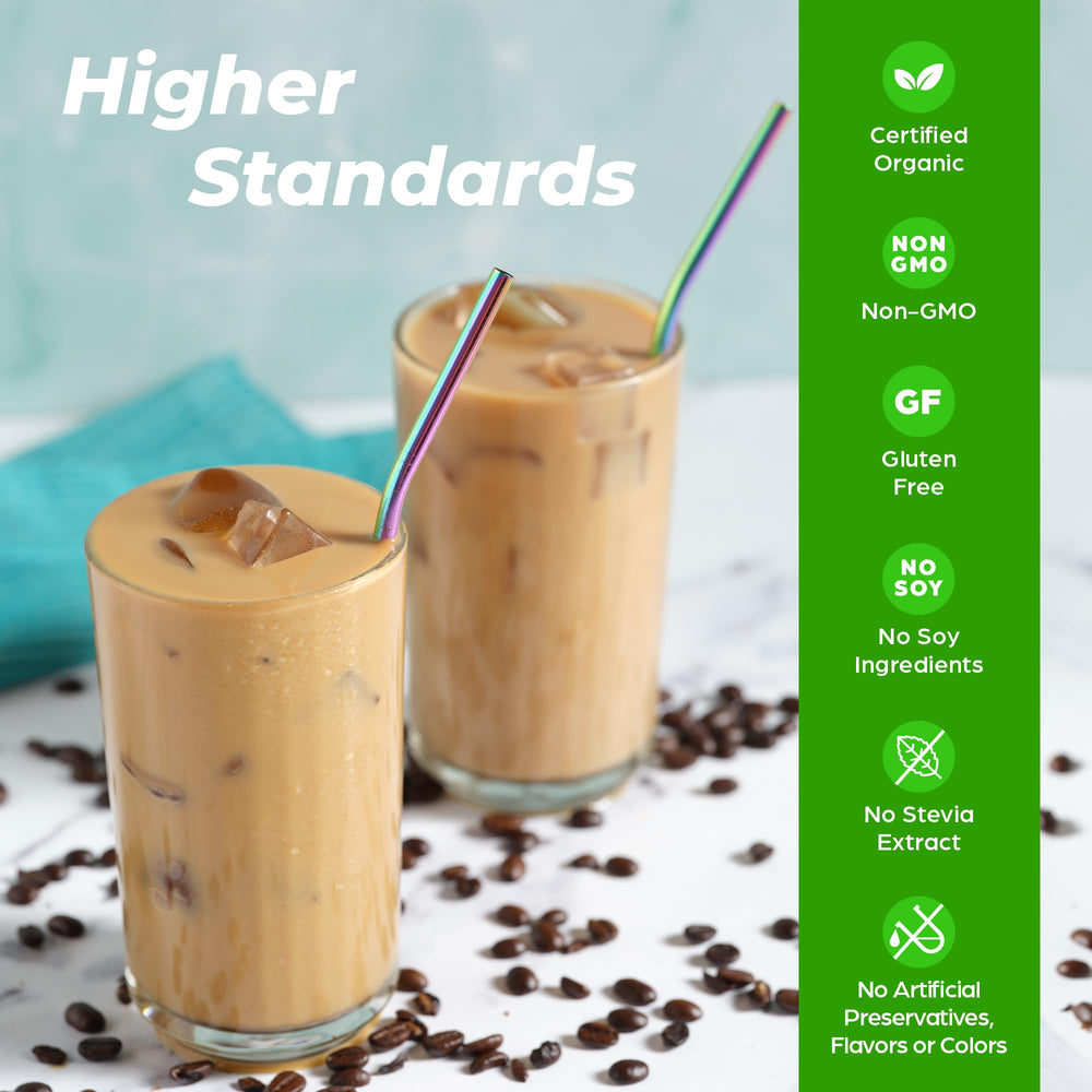 Orgain Perfect Blend gluten-free-label signifying gluten-free formula for sensitive diets.