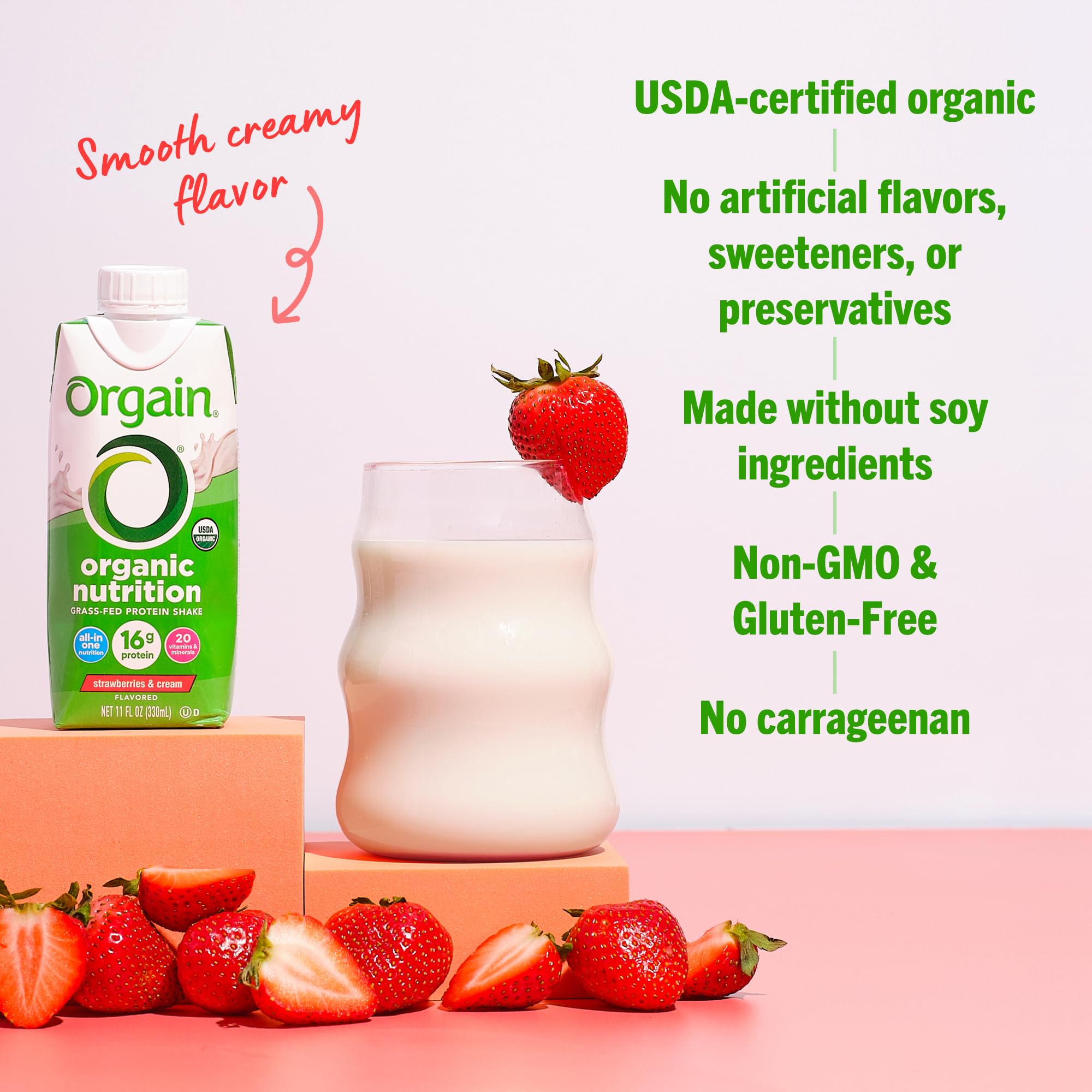 Orgain post-workout shake supports quick fueling after training