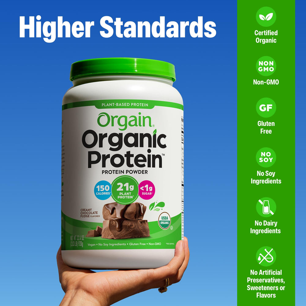 Orgain 6g prebiotic fiber per serving for gut-friendly support