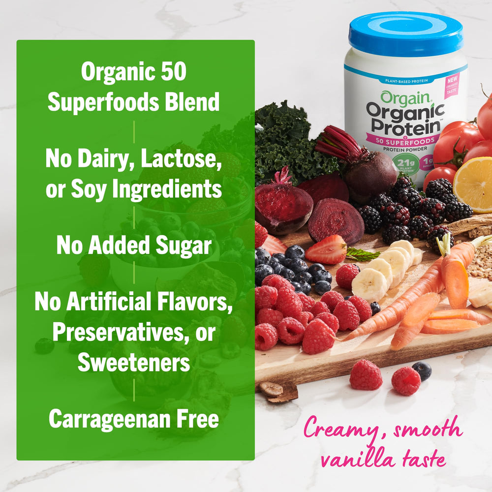 Orgain protein powder dissolves easily for smooth blending into drinks