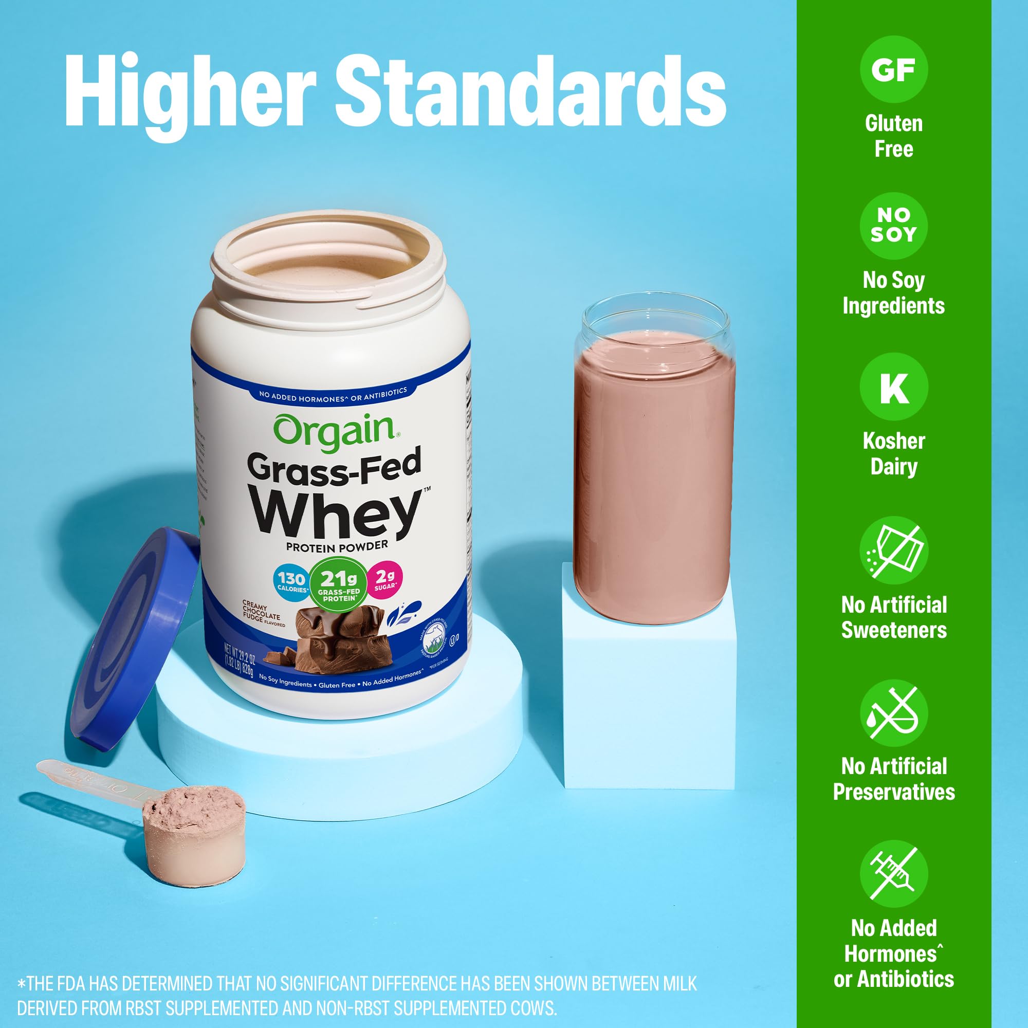Orgain smoothie with protein blending for versatile shakes.