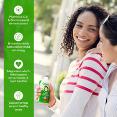 Orgain nutrition label reveals 16g grass-fed protein and essential vitamins per serving