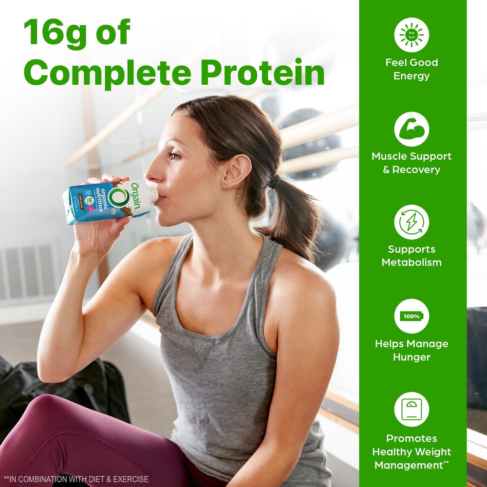 Orgain USDA Organic seal conveys clean, plant-based ingredients you can trust.