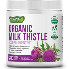 Organic Discounters Milk Thistle 30-1 extract bottle ready for daily wellness routine