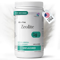 Organic Excellence Zeolite Clinoptilolite Powder bottle shows a pure mineral supplement for daily balance.