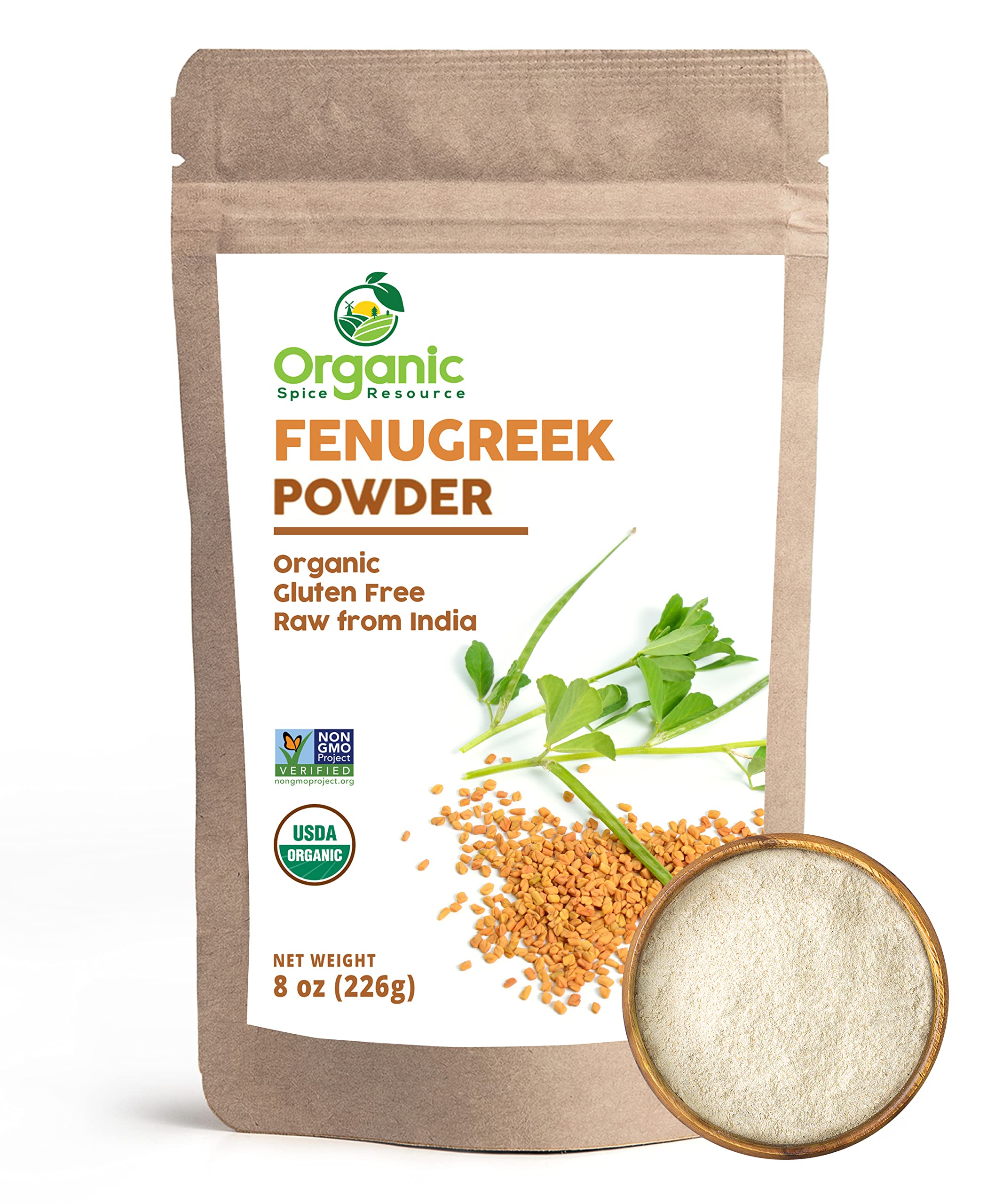 ShopOSR Organic Fenugreek Powder bottle pour for fresh aroma.