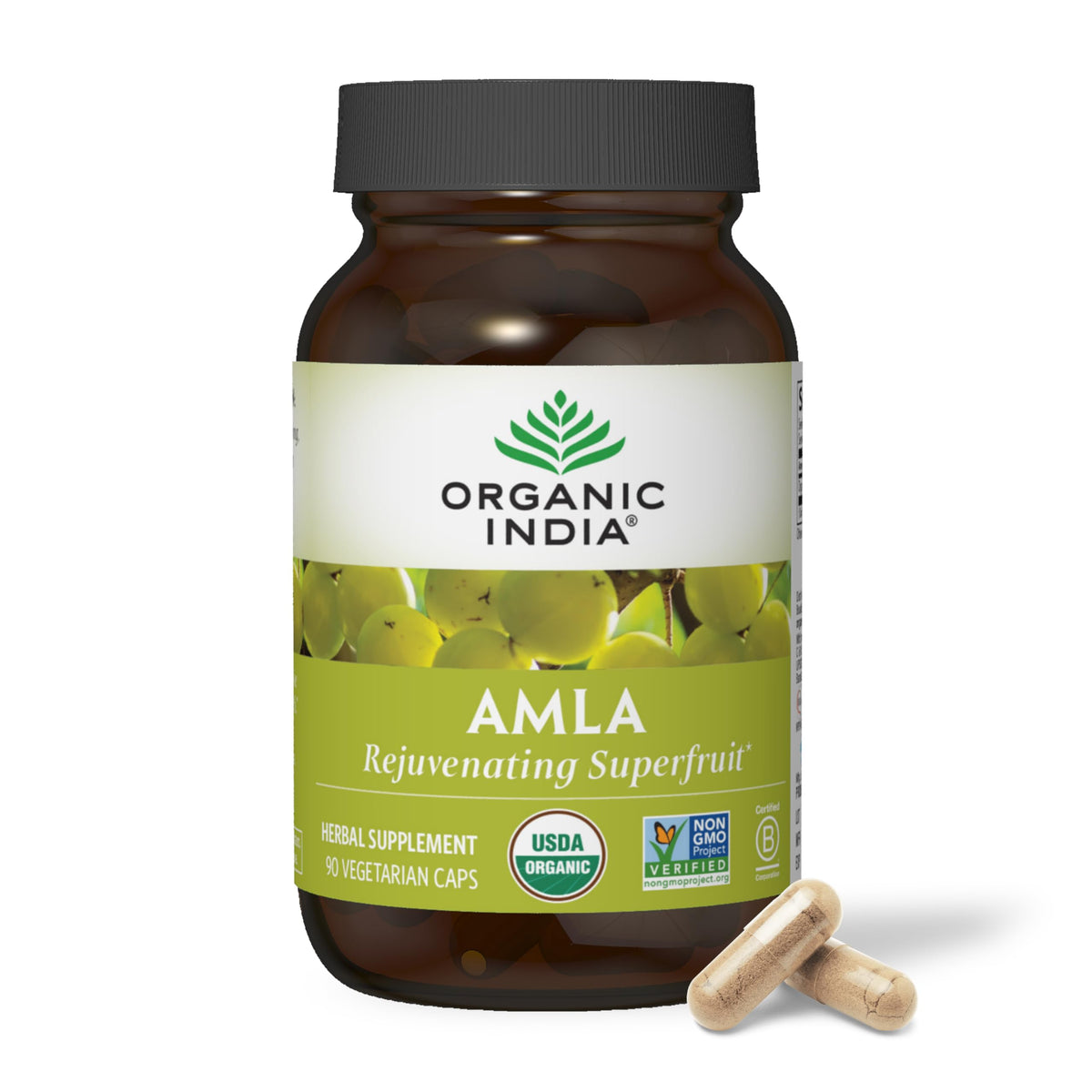 Organic India Amalaki bottle front for daily immune support routines