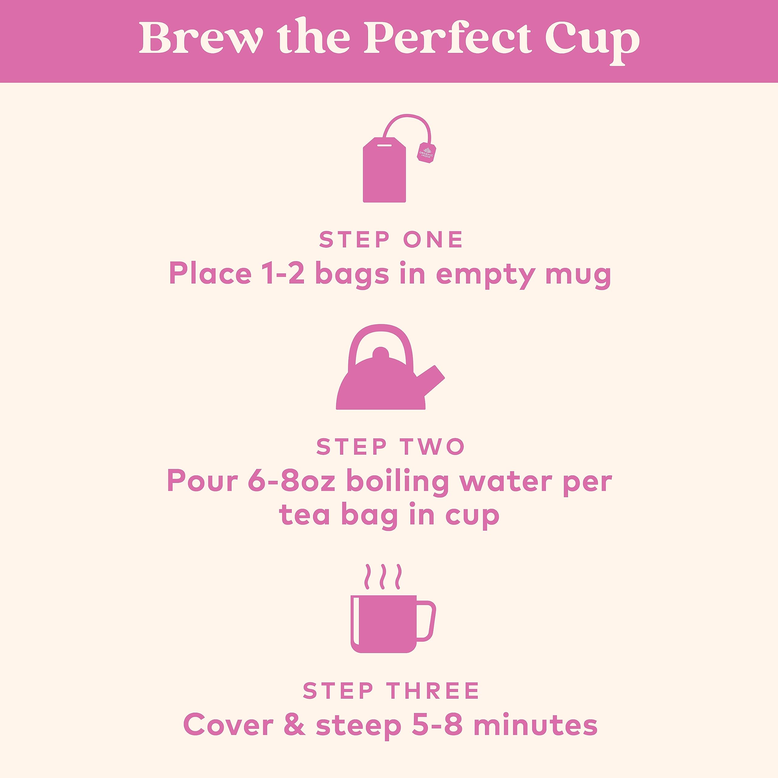 Organic India caffeine-free-herbal-tea-cup for anytime relaxation