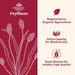Organic India Psyllium Herbal Powder pour showing smooth mix in a drink.