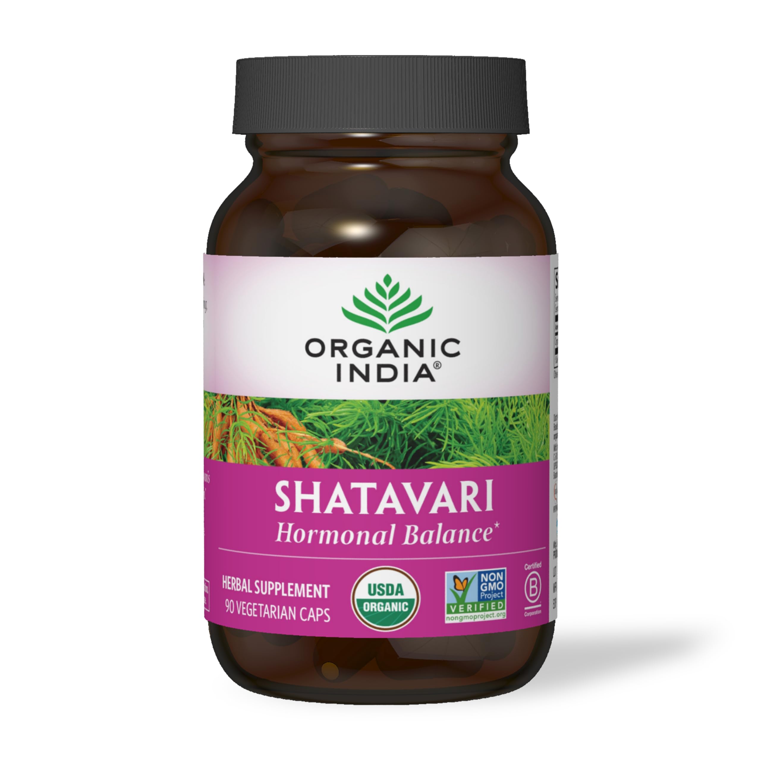 Organic India Shatavari packaging design demonstrates eco-friendly production.