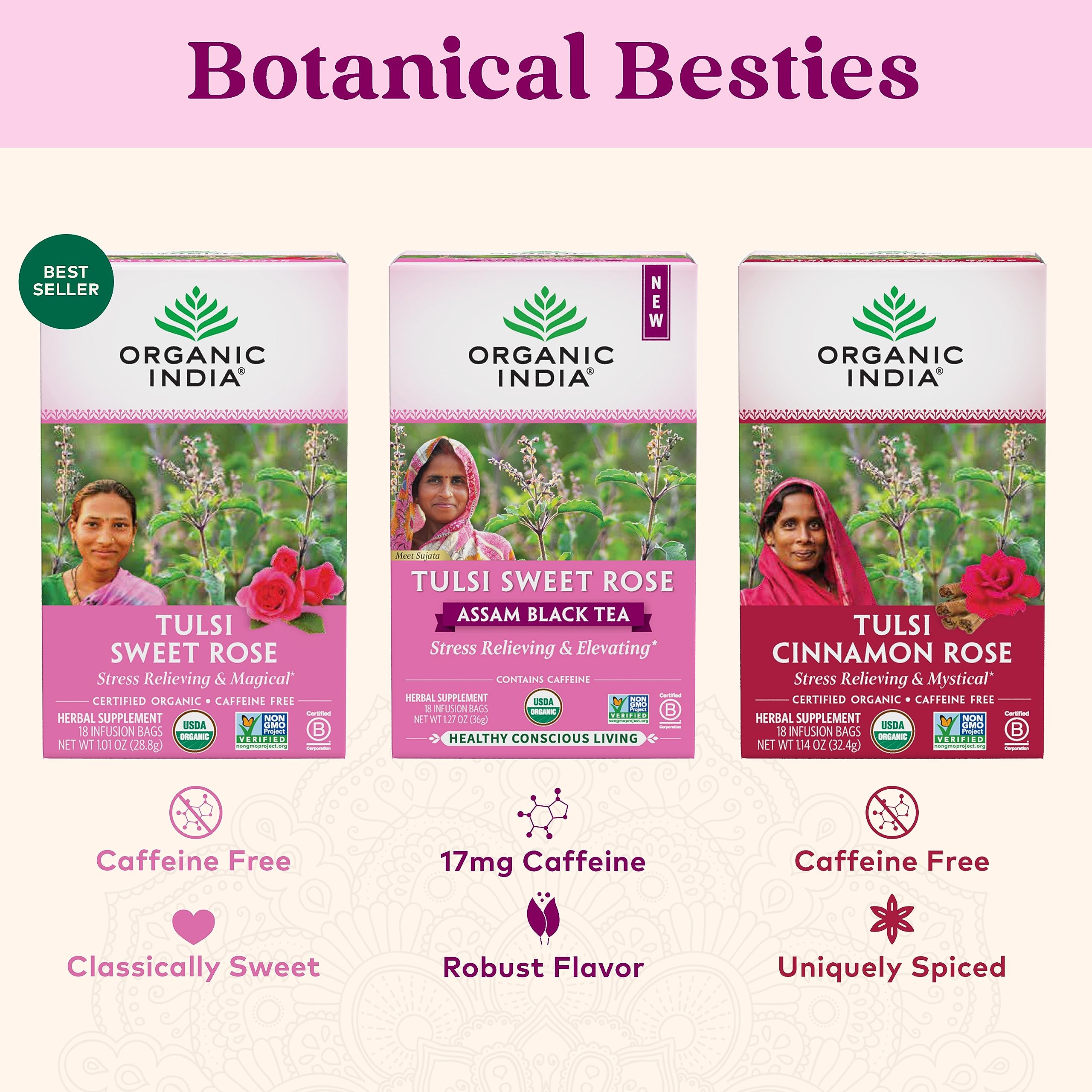 Organic India steaming-cup-tulsi-sweet-rose inviting a soothing ritual
