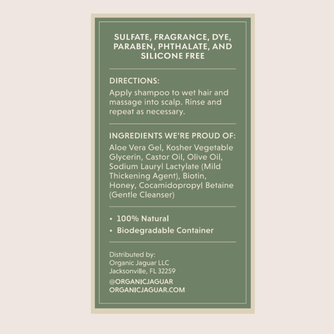 Organic Jaguar shampoo color-treated hair ready for styling