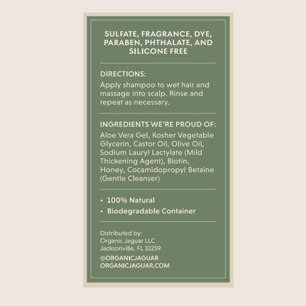 Organic Jaguar shampoo color-treated hair ready for styling