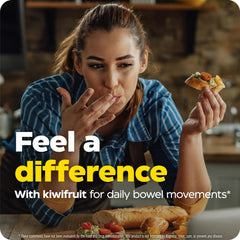 Organic kiwifruit extract image emphasizing natural bowel support.
