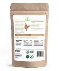 Ashwagandha powder with spoon from Organic Spice Resource for easy measurement