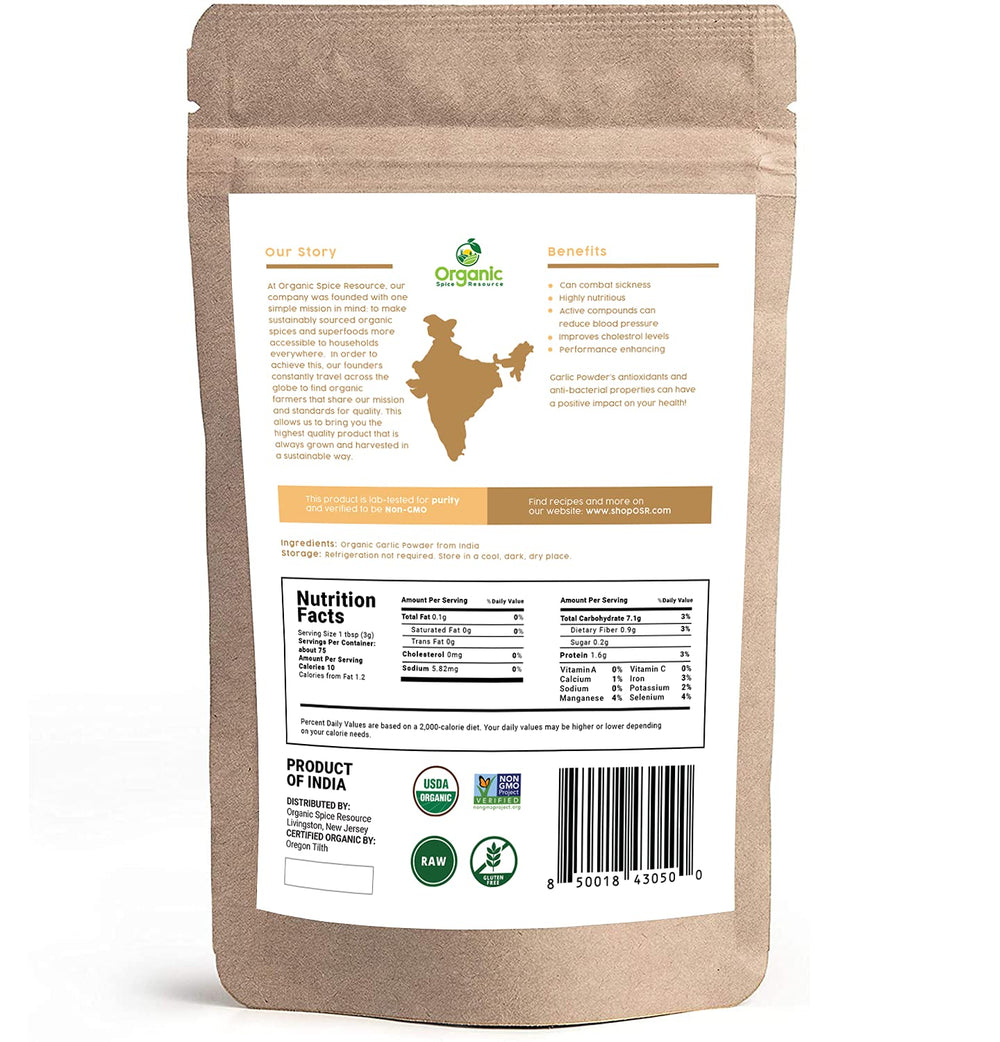 Organic Spice Resource garlic powder added to a sizzling stir-fry dish aroma.