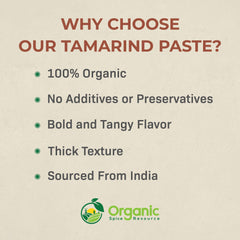 Organic Spice Resource tamarind paste spoon-close captures the smooth, ready-to-use texture for quick meals.