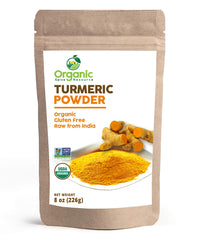 Organic Spice Resource turmeric powder in resealable kraft bag preserves freshness for cooking