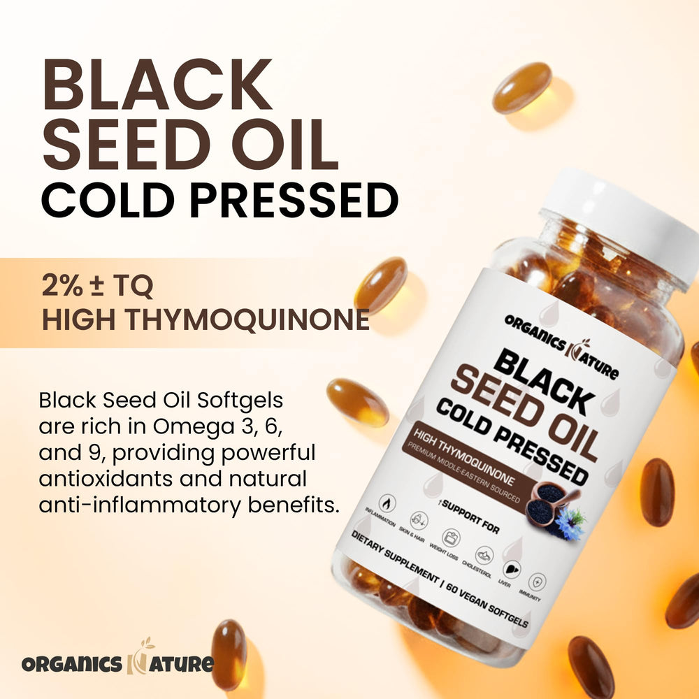 Organics Nature softgel capsules for quick-release daily supplementation.