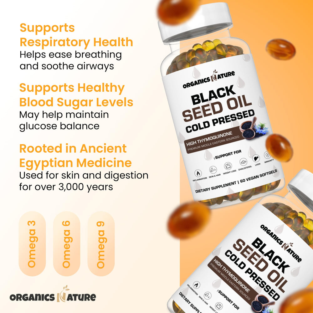 Organics Nature vegan, non-GMO capsules in a labeled bottle for clean, daily support.