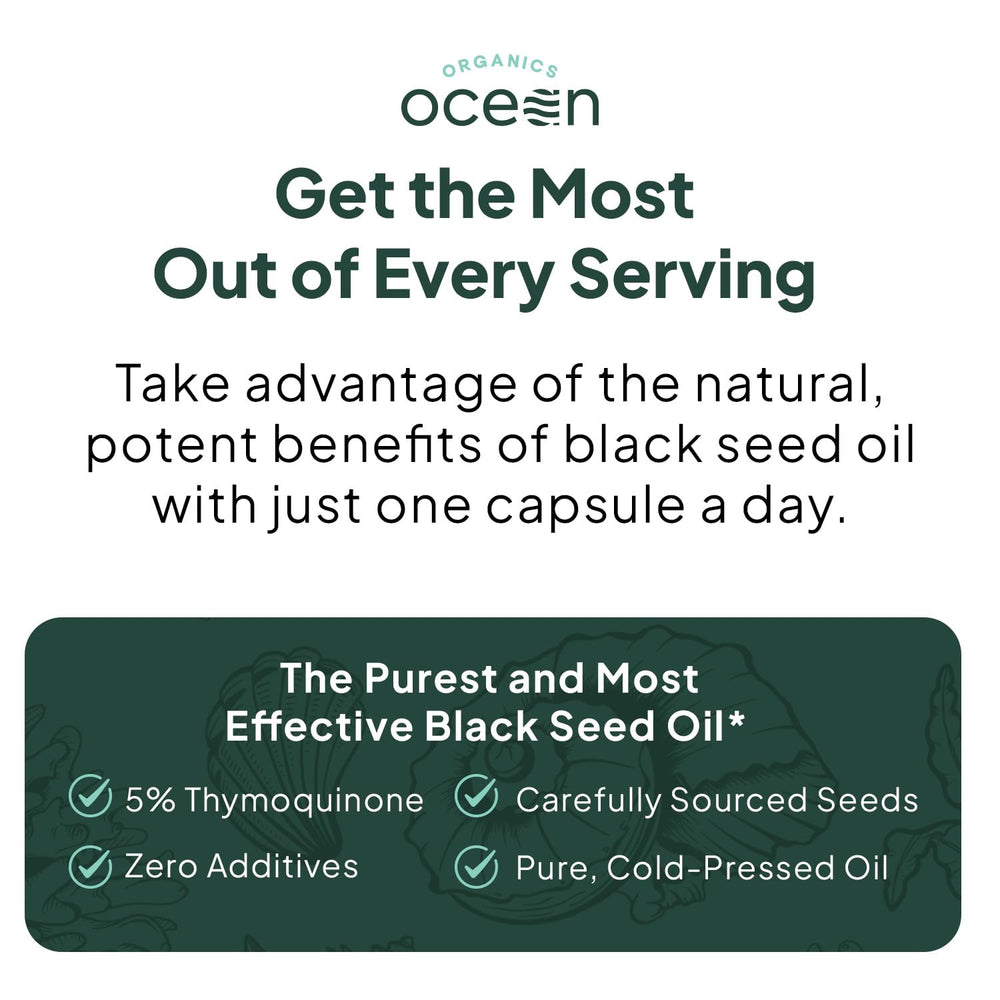 Organics Ocean Better Black Seed Oil scene suggests respiratory vitality