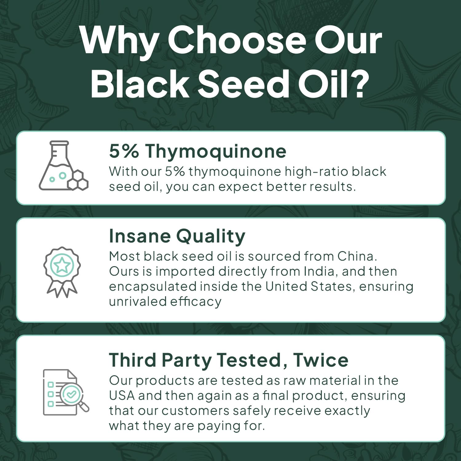 Organics Ocean Better Black Seed Oil pour shows a mess-free daily dose