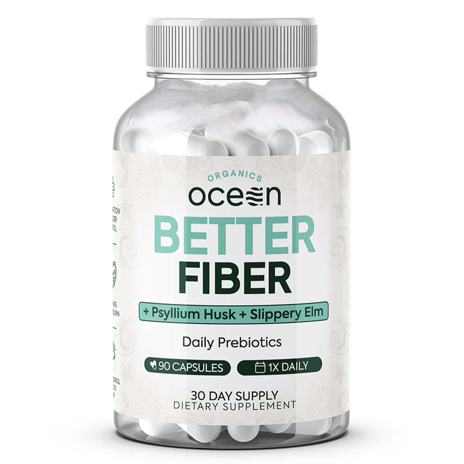 Organics Ocean Better Fiber bottle front for daily digestive support