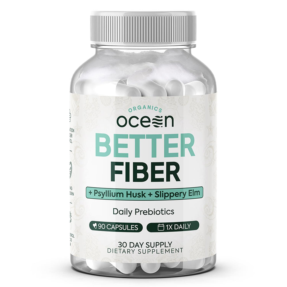 Organics Ocean Better Fiber bottle front for daily digestive support