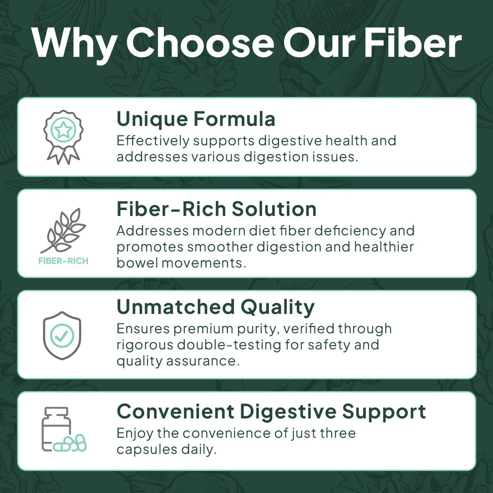 Organics Ocean Better Fiber bottle shows three capsules per day